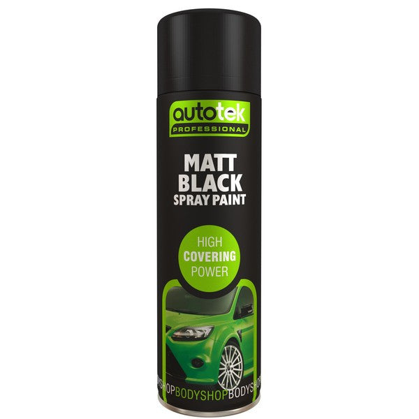 Autotek Matt Black Spray Paint 500ml