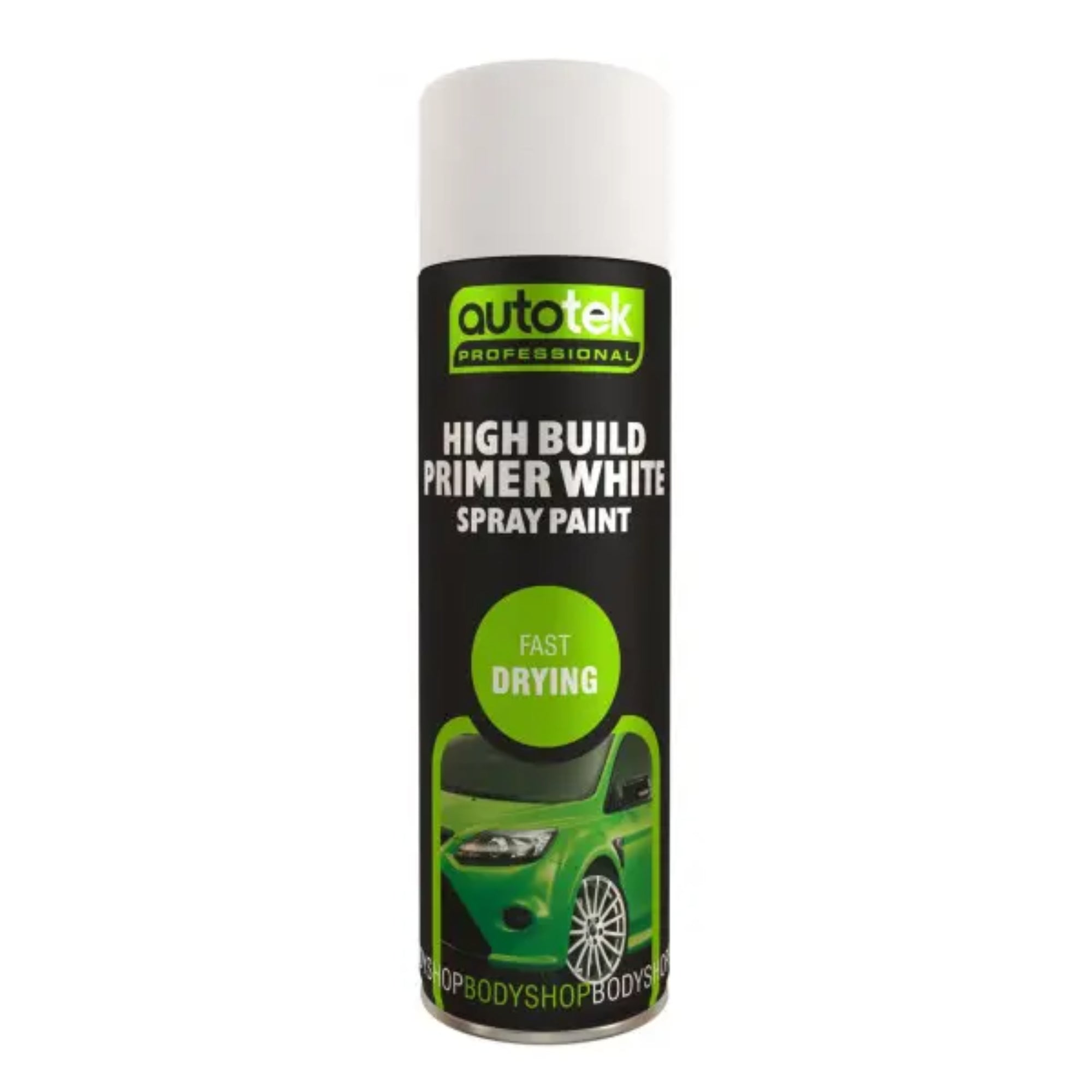 Autotek High Build Primer White Spray Paint 500ml