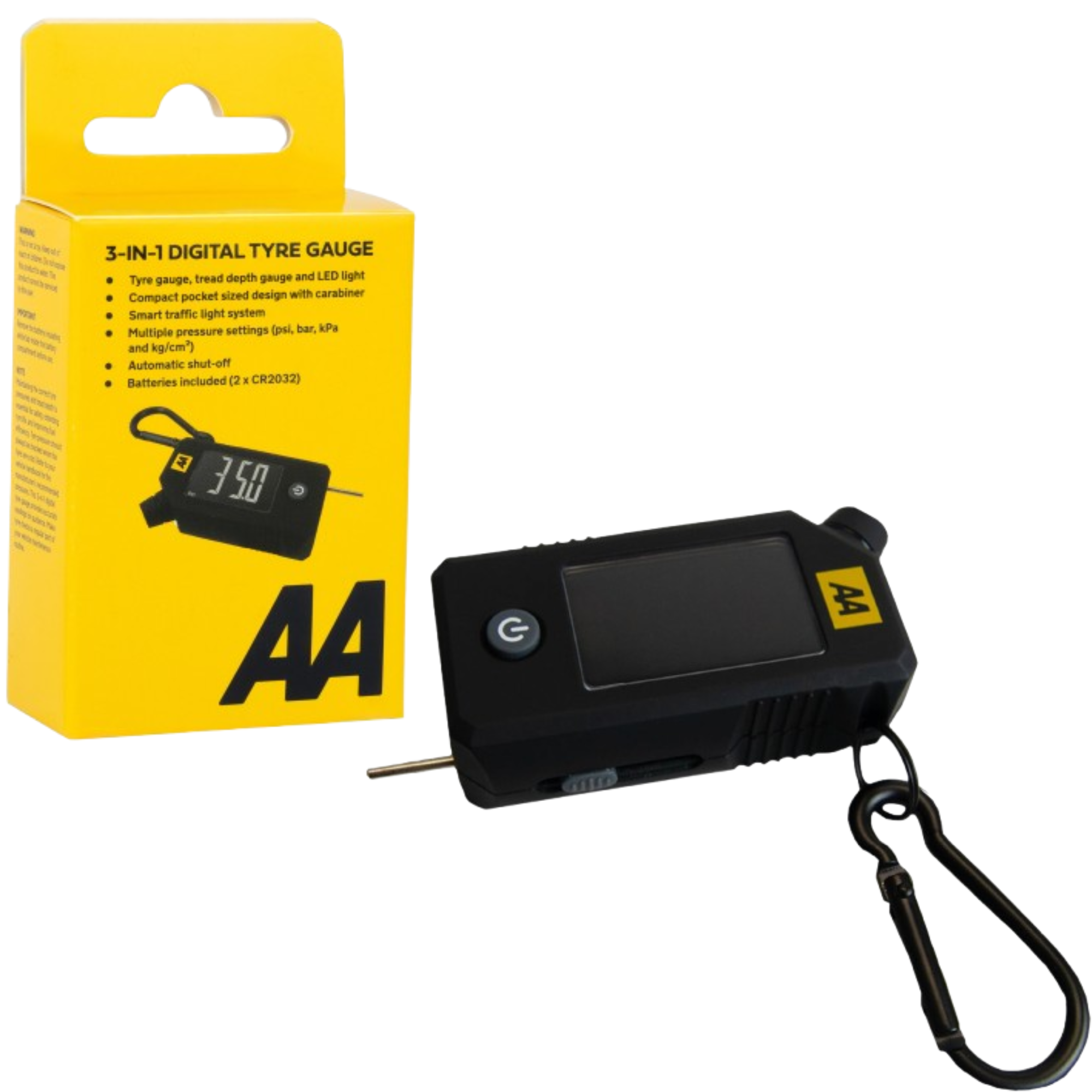AA 3-in-1 Digital Tyre Gauge