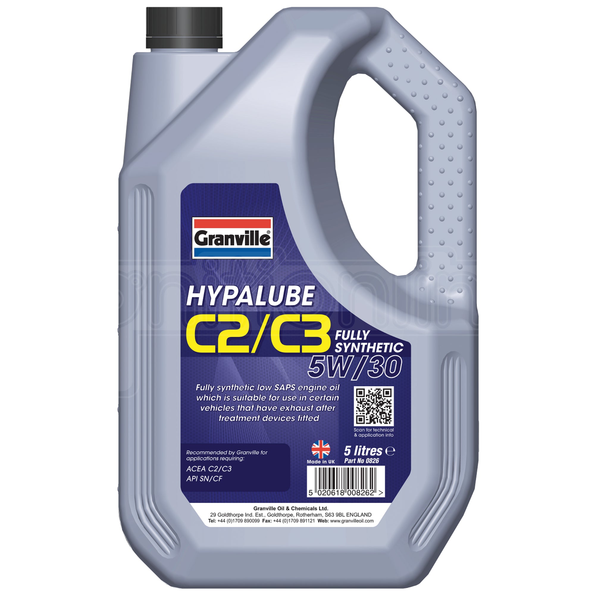 Granville Hypalube C2/C3 Fully Synthetic 5W/30 5 Litres