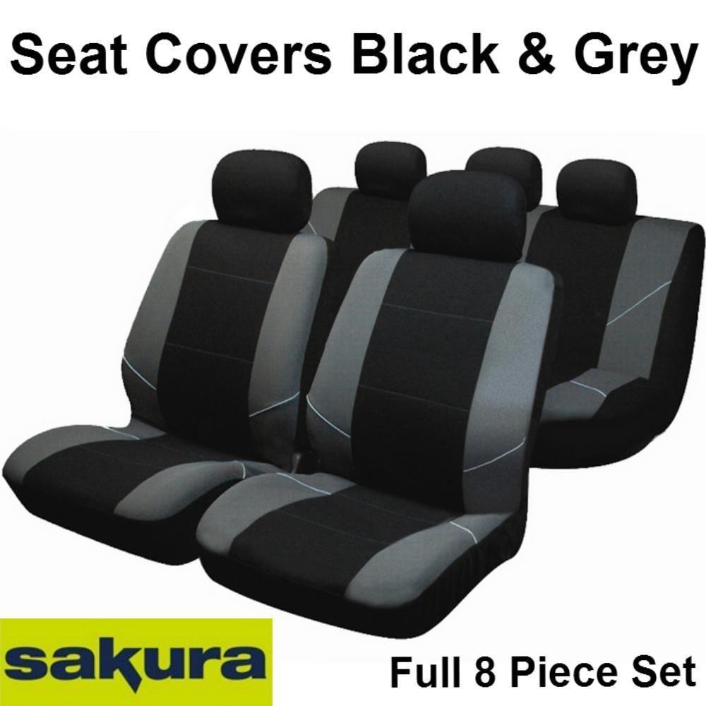 Sakura Merton Seat Covers Black & Grey - Full Set