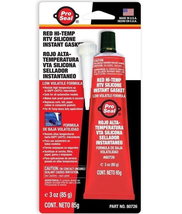 Pro Seal Red Hi-Temp Rtv Silicone Instant Gasket 85G