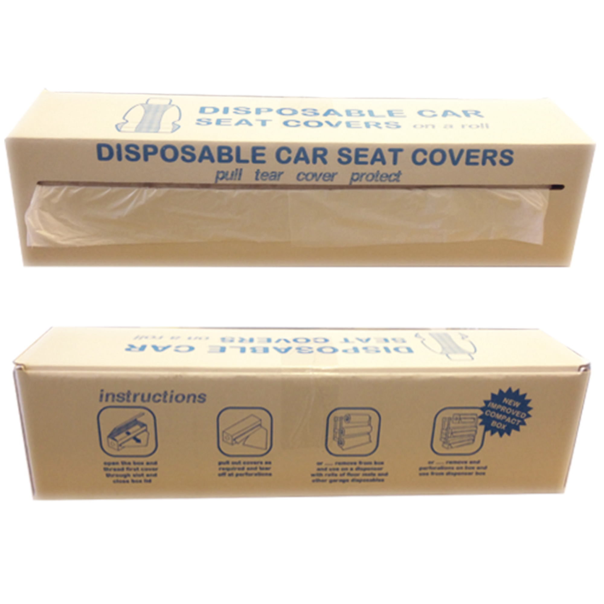 White Disposable Seat Covers X100 Roll