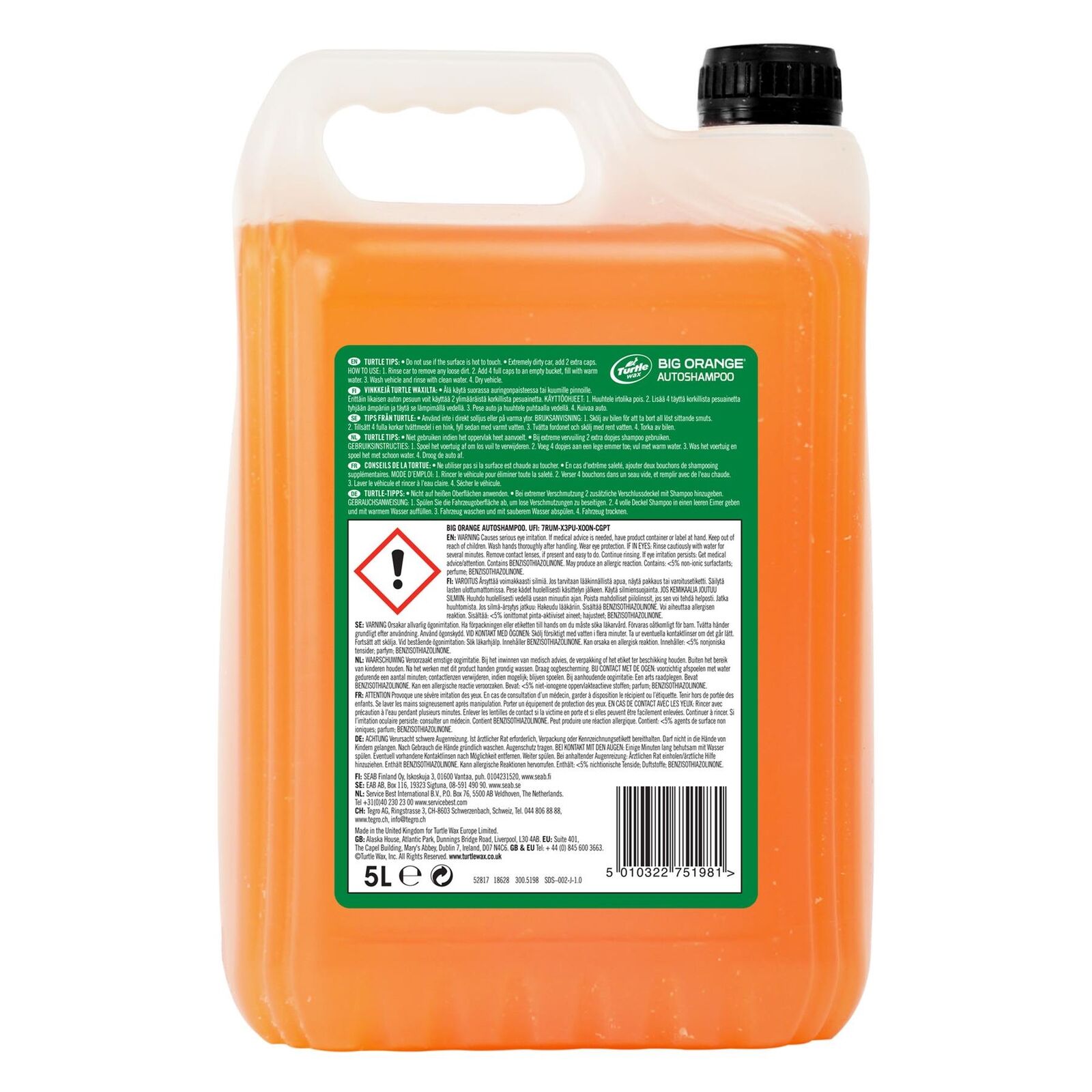 Turtle Wax Big Orange Autoshampoo 5 Litre
