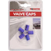 Blue Metal Valve Caps X 5