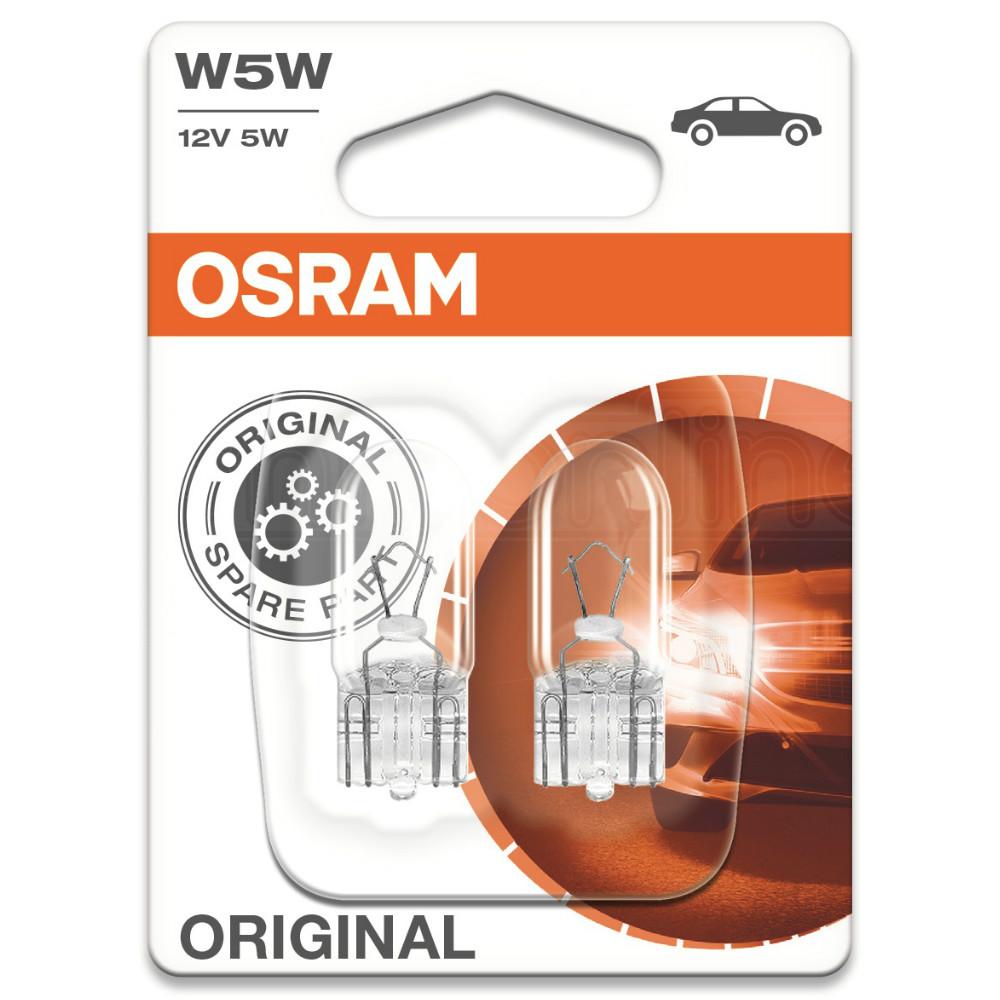 Osram 501 12V W5W Original Wedge Bulbs (Twin Blister)