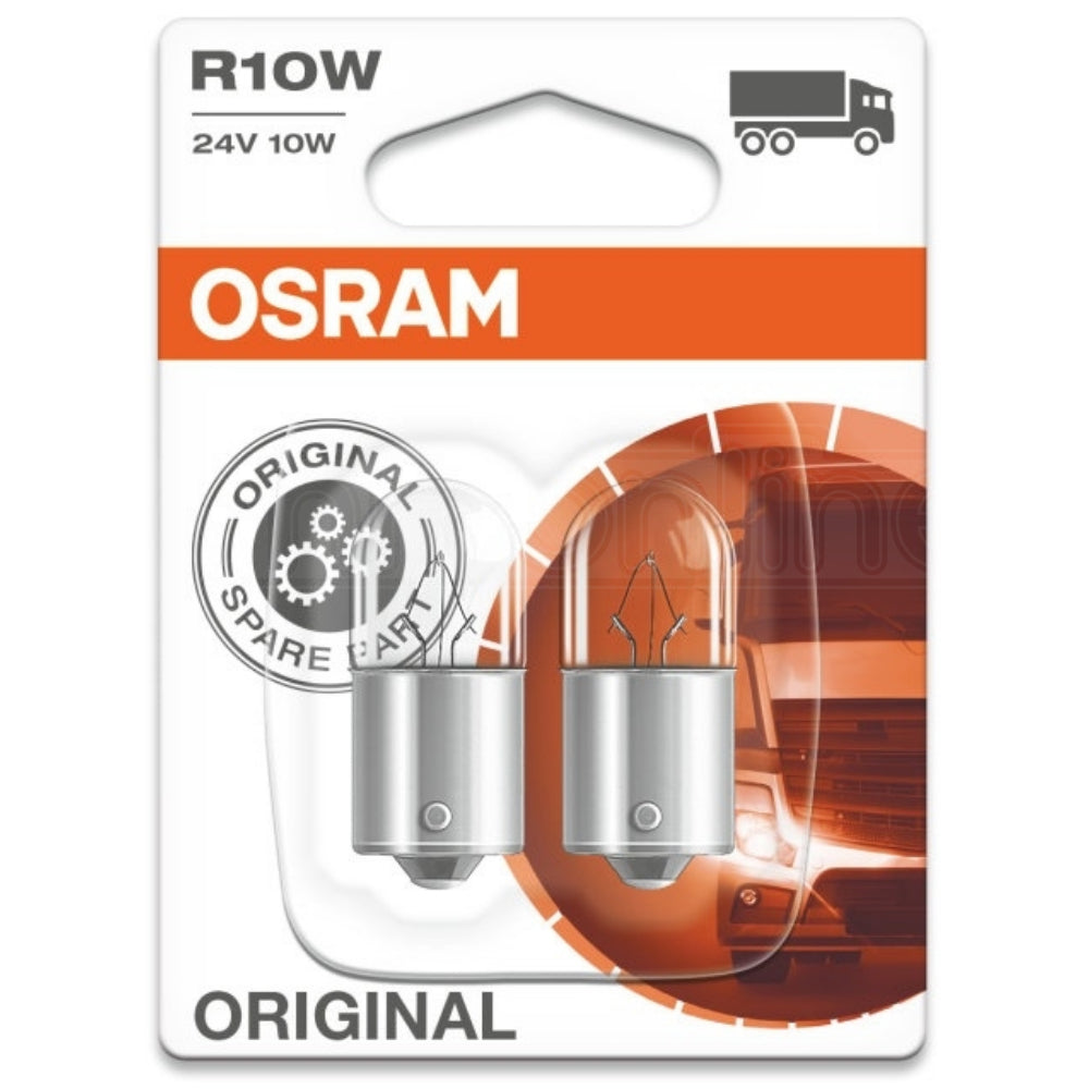 Osram Original 246 24V R10W Side & Tail Light Bulbs (Twin Blister)