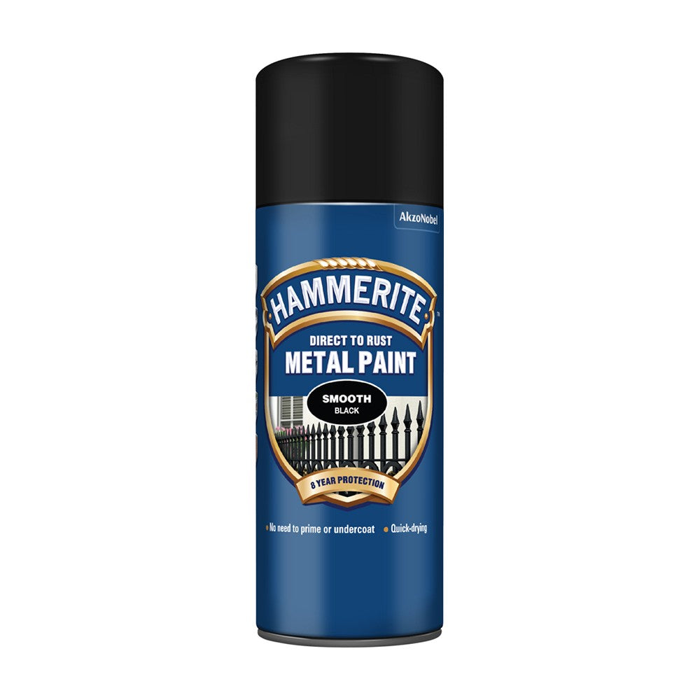 Hammerite Metal Paint Smooth Black Aero 400ml