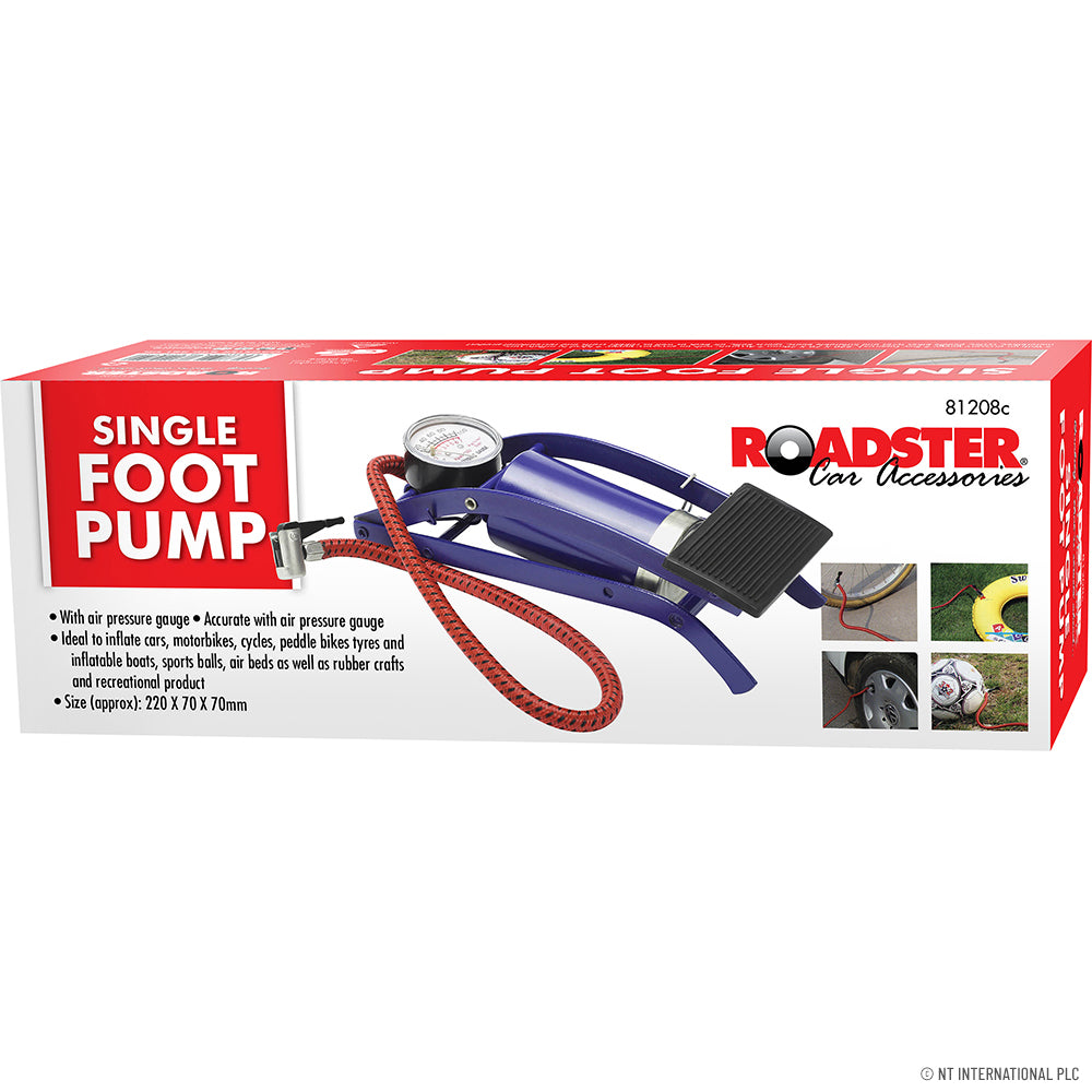 Single Foot Pump With Gauge In Box