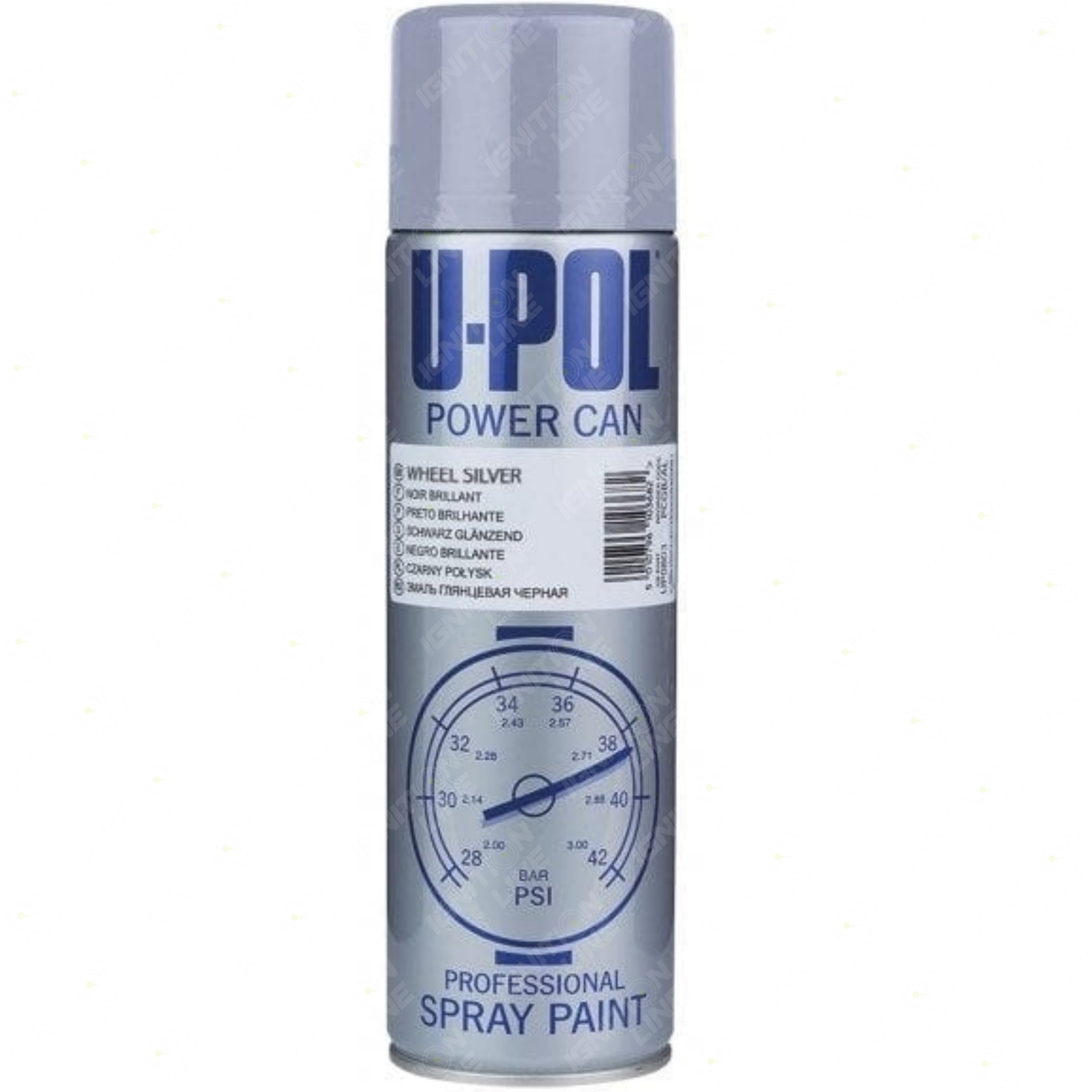 Isopon U-Pol Powercan Wheel Silver Aerosol 500ml