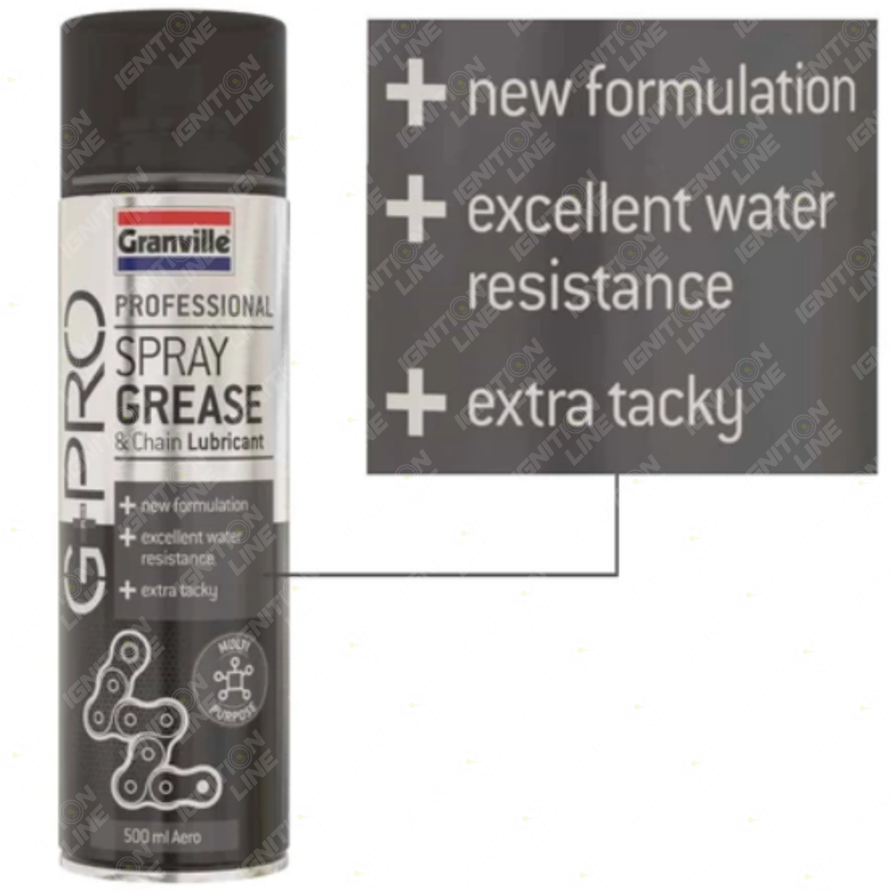 Granville G+Pro Spray Grease & Chain Lubricant 500ml