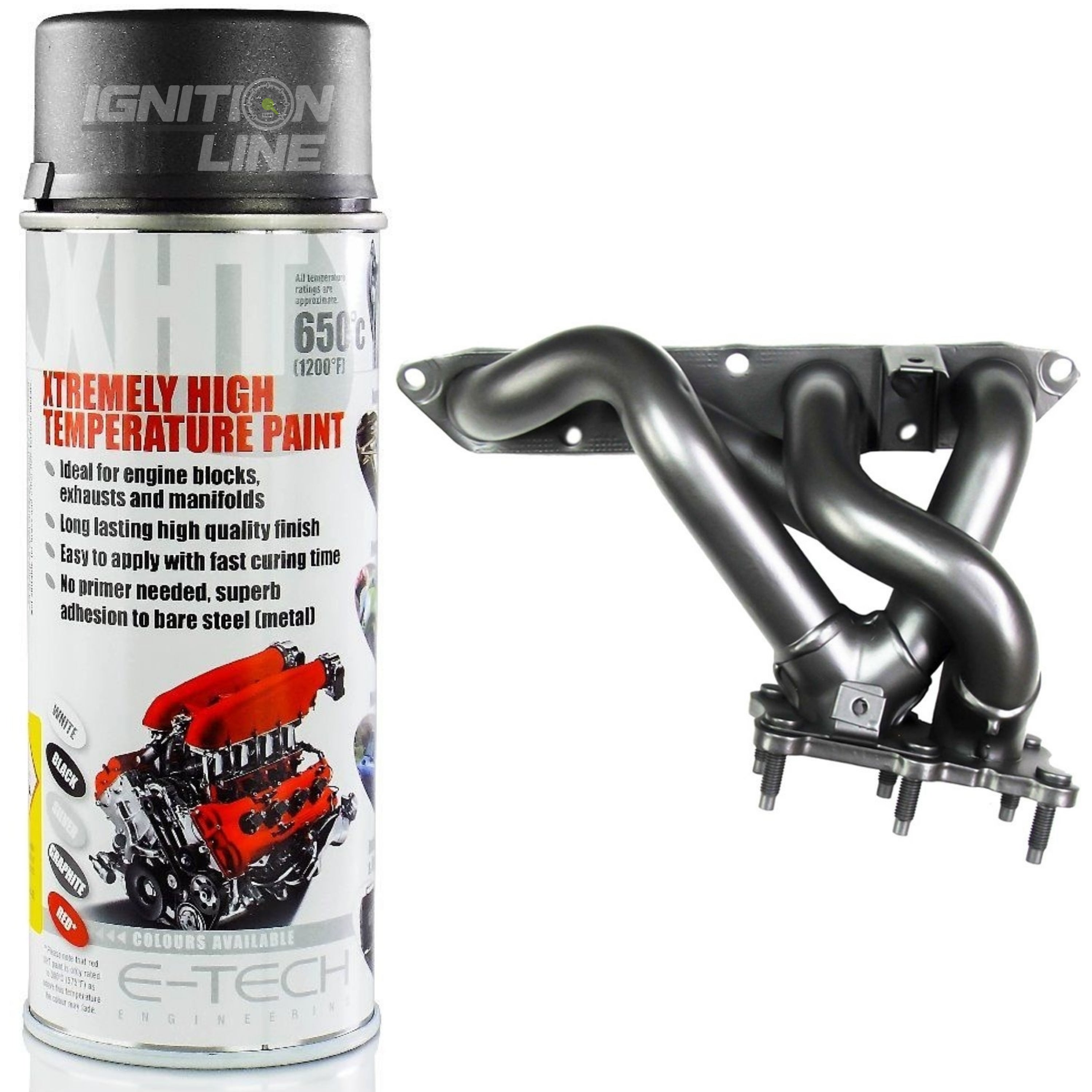 E-Tech Xht Exhaust Extremely High Temperature Paint - Graphite 400ml
