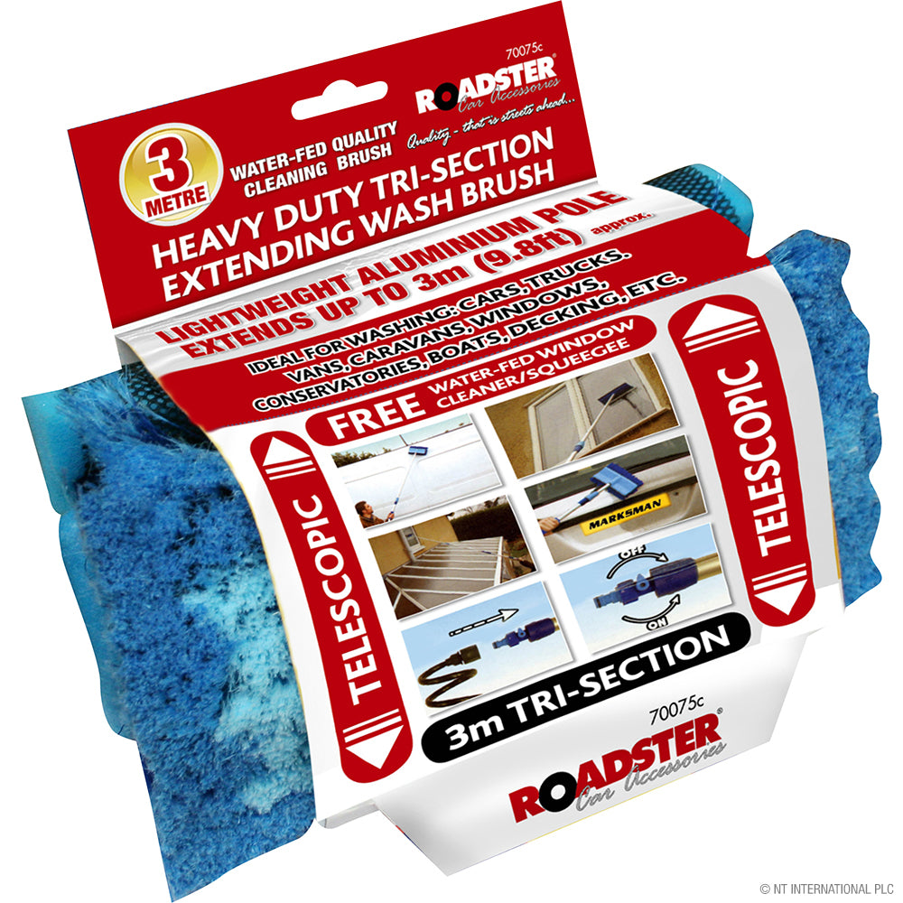 3M Ext. Car Wash Brush Telescopic W/Squeeze