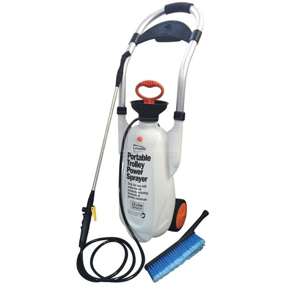 Streetwize 12 Litre Portable Trolley Power Sprayer