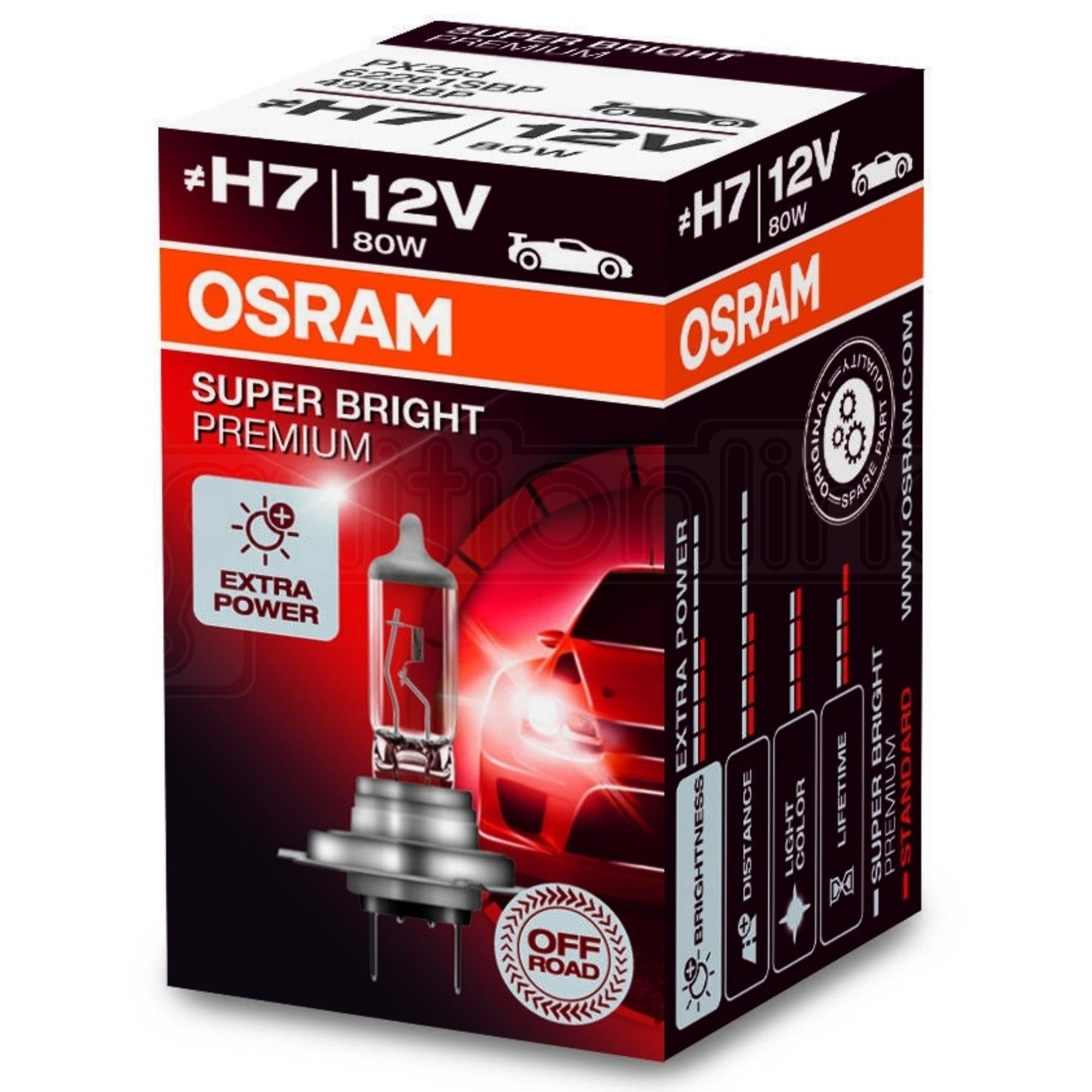 H7 Osram Night Breaker Unlimited 12V 55W 499 Headlight Bulb (Single Blister)