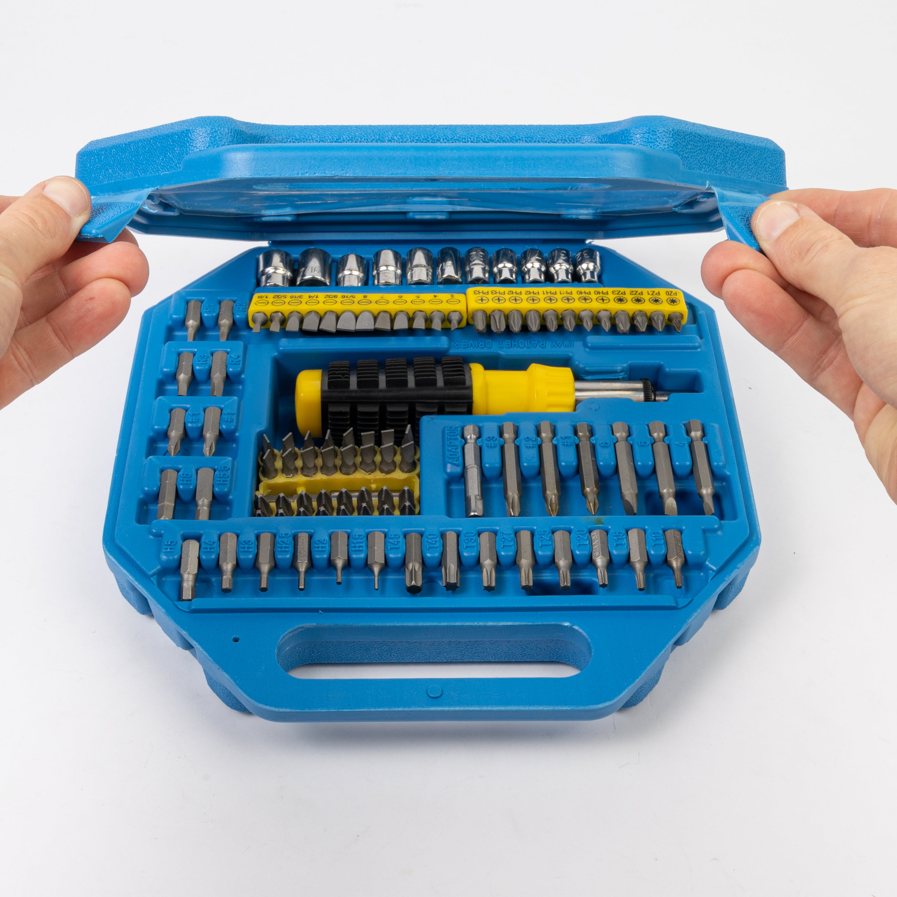 101pc Screwdriver Ratchet Driver and Socket Bit Set