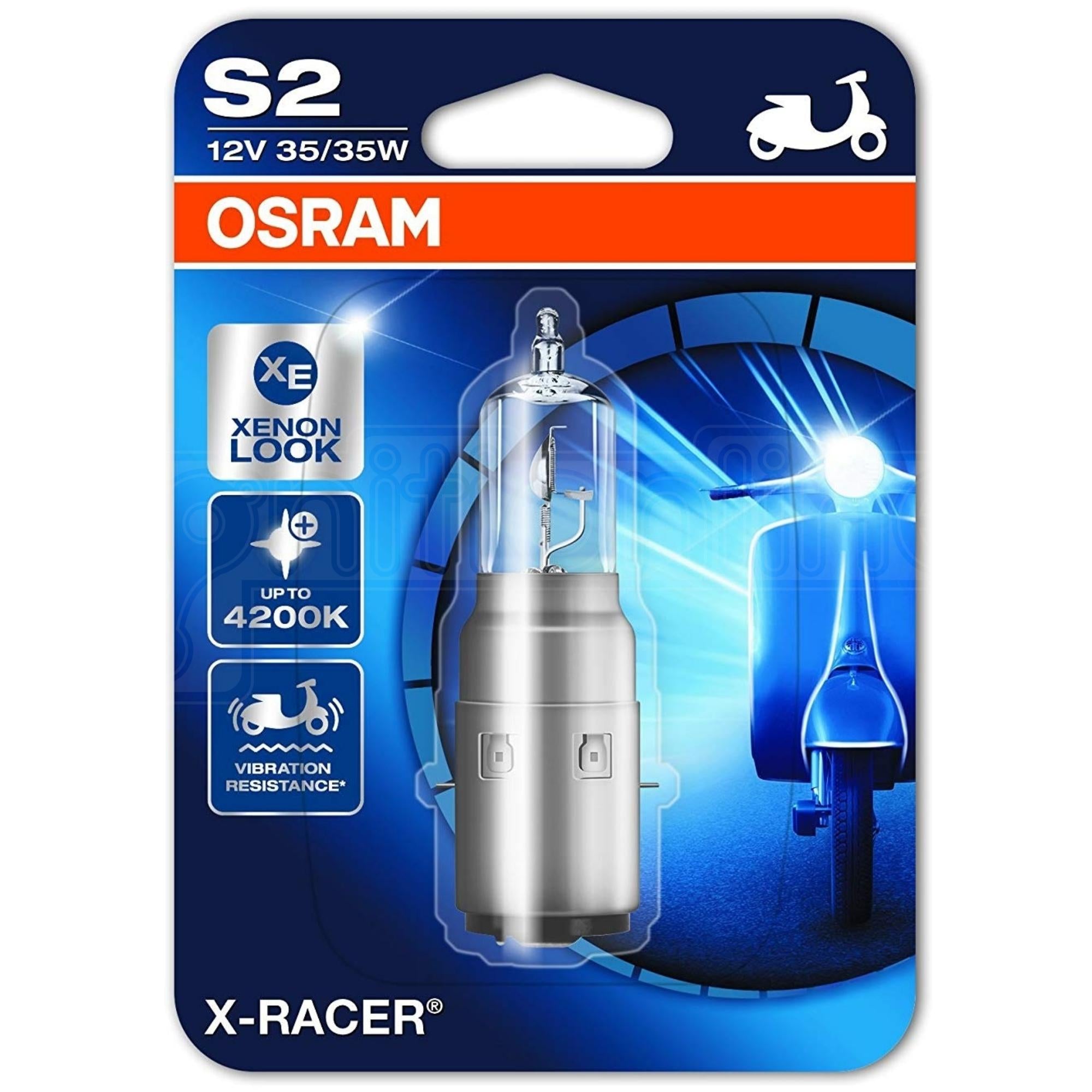 Osram S2 12V 30/35W X-Racer Headlight Motorbike Bulbs