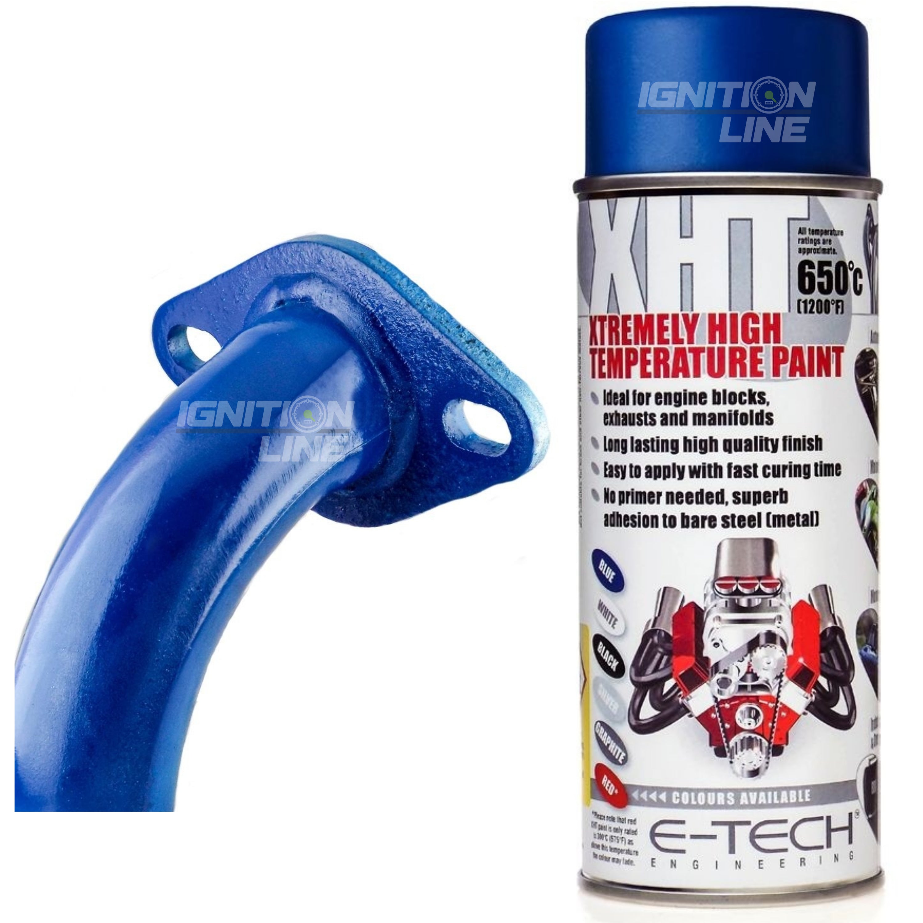 E-Tech Xht Exhaust Extremely High Temperature Paint - Blue 400ml