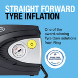Ring RAC610 Analogue Tyre Inflator with adapters