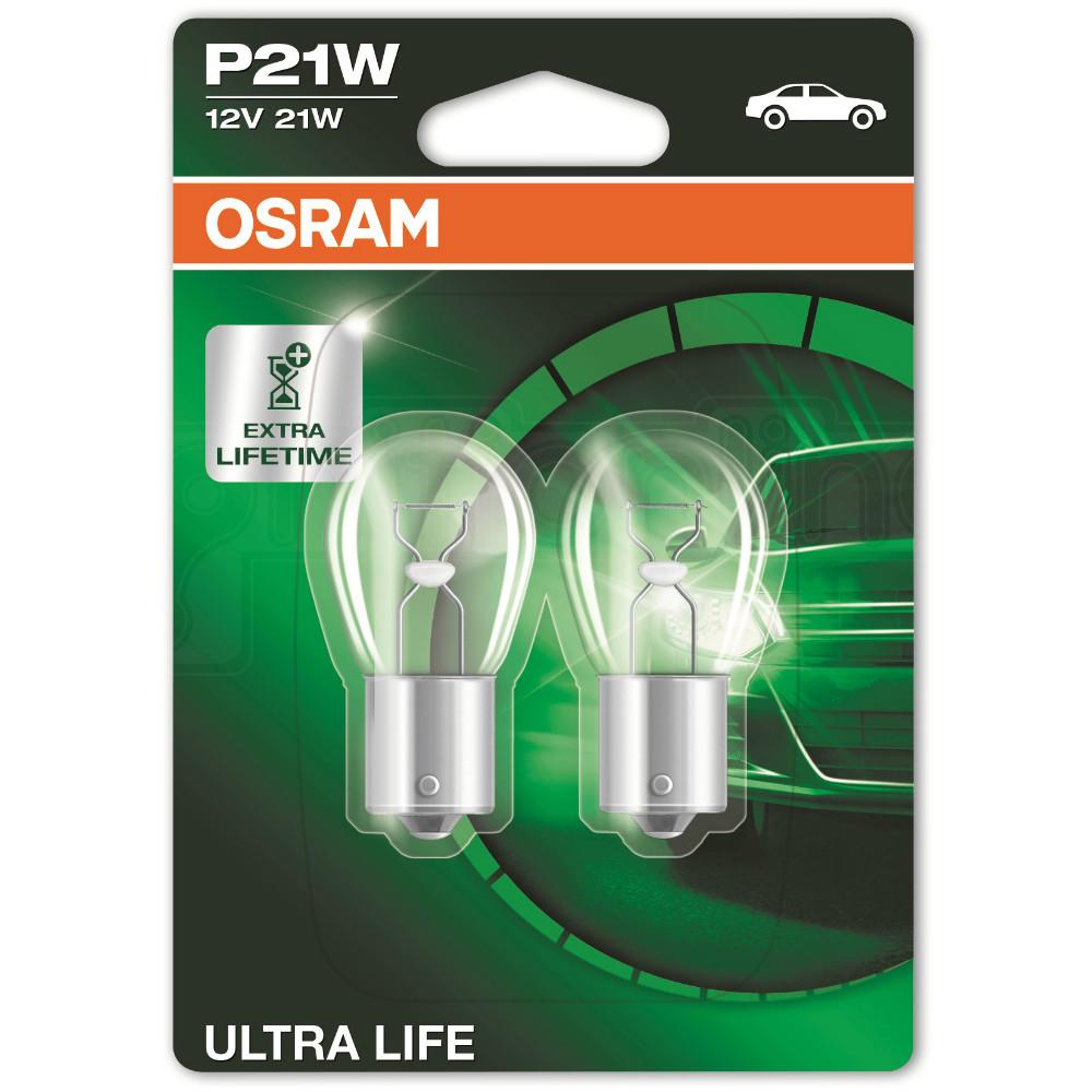 OSRAM 382 Ultra Life P21W Brake Bulbs (Twin Pack)