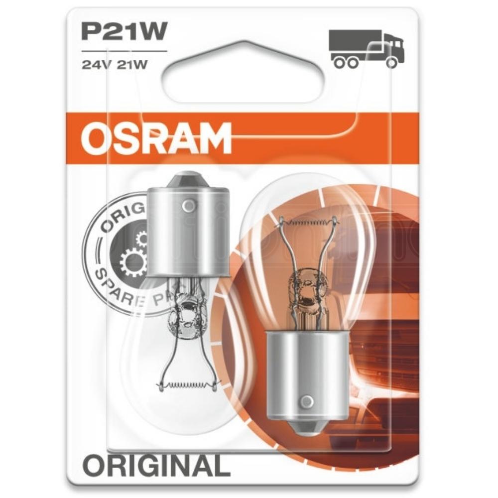 Osram Original 241 24V P21W Brake & Tail Light Bulbs (Twin Blister)