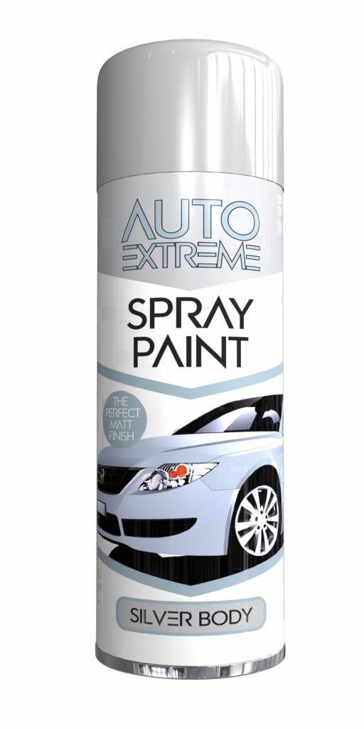 Auto Extreme Silver Body Gloss Spray Paint 250ml