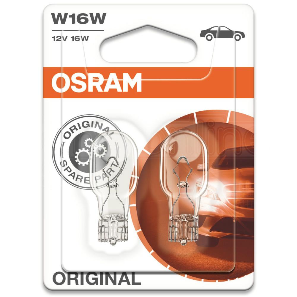 OSRAM Original W16W 955 Bulb Wedge Base (Twin Pack)
