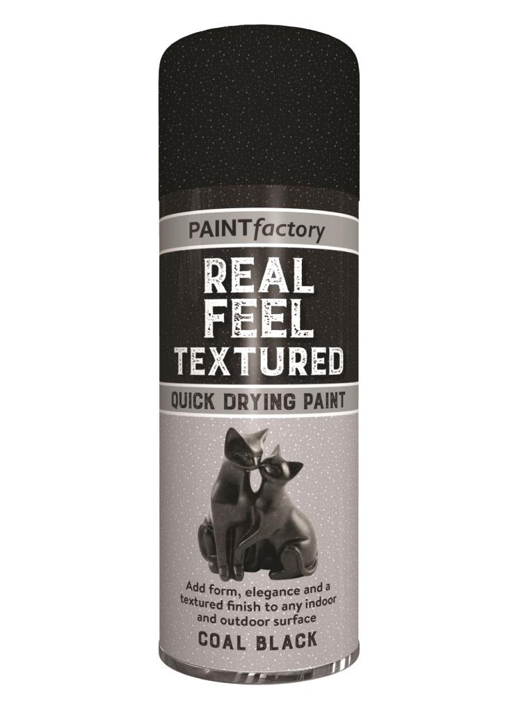 PF Textured Effect Black Spray Paint 400ml