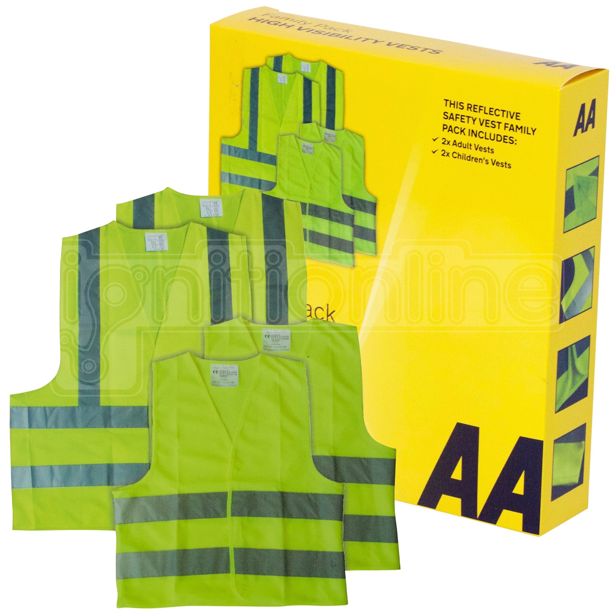AA High Visibility Vest Family Pack