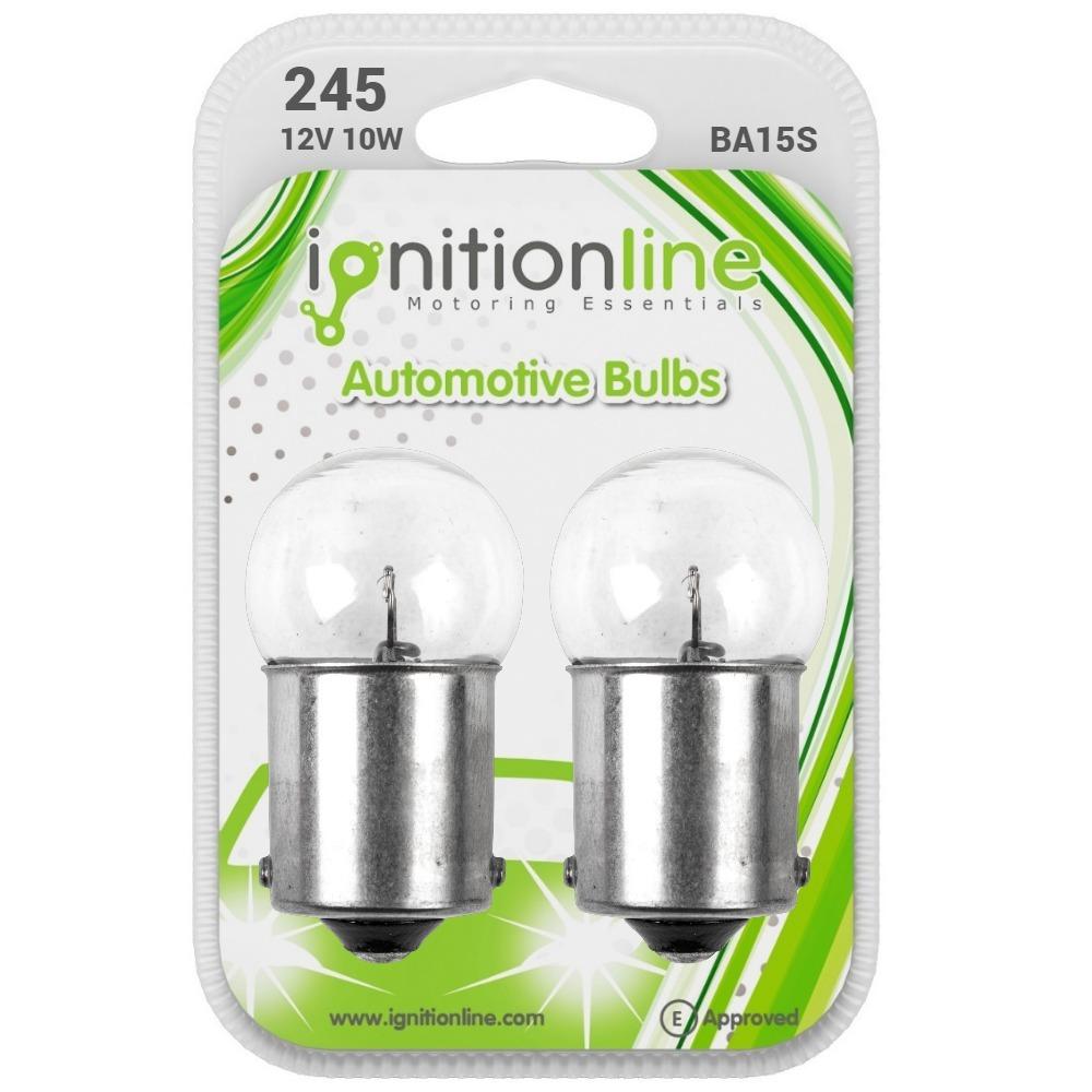245 12V 10W Side & Tail Light Bayonet Bulbs (Pack Of 2)