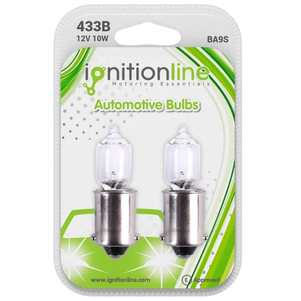 Ignitionline 433B Halogen 12V 10W Side & Tail Light Bulbs (Pack Of 2)
