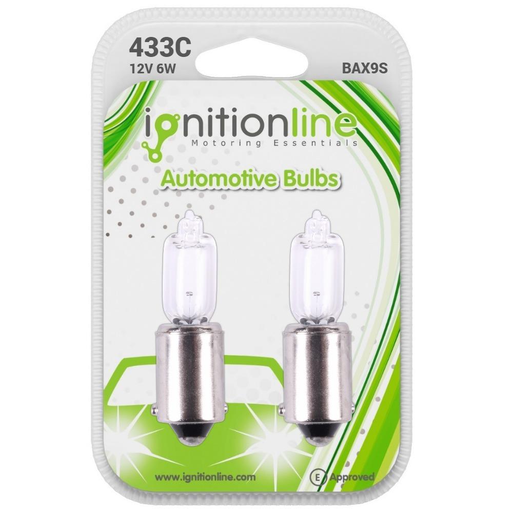 433C Halogen 12V 6W Side / Tail Light Bulbs (Pack Of 2)