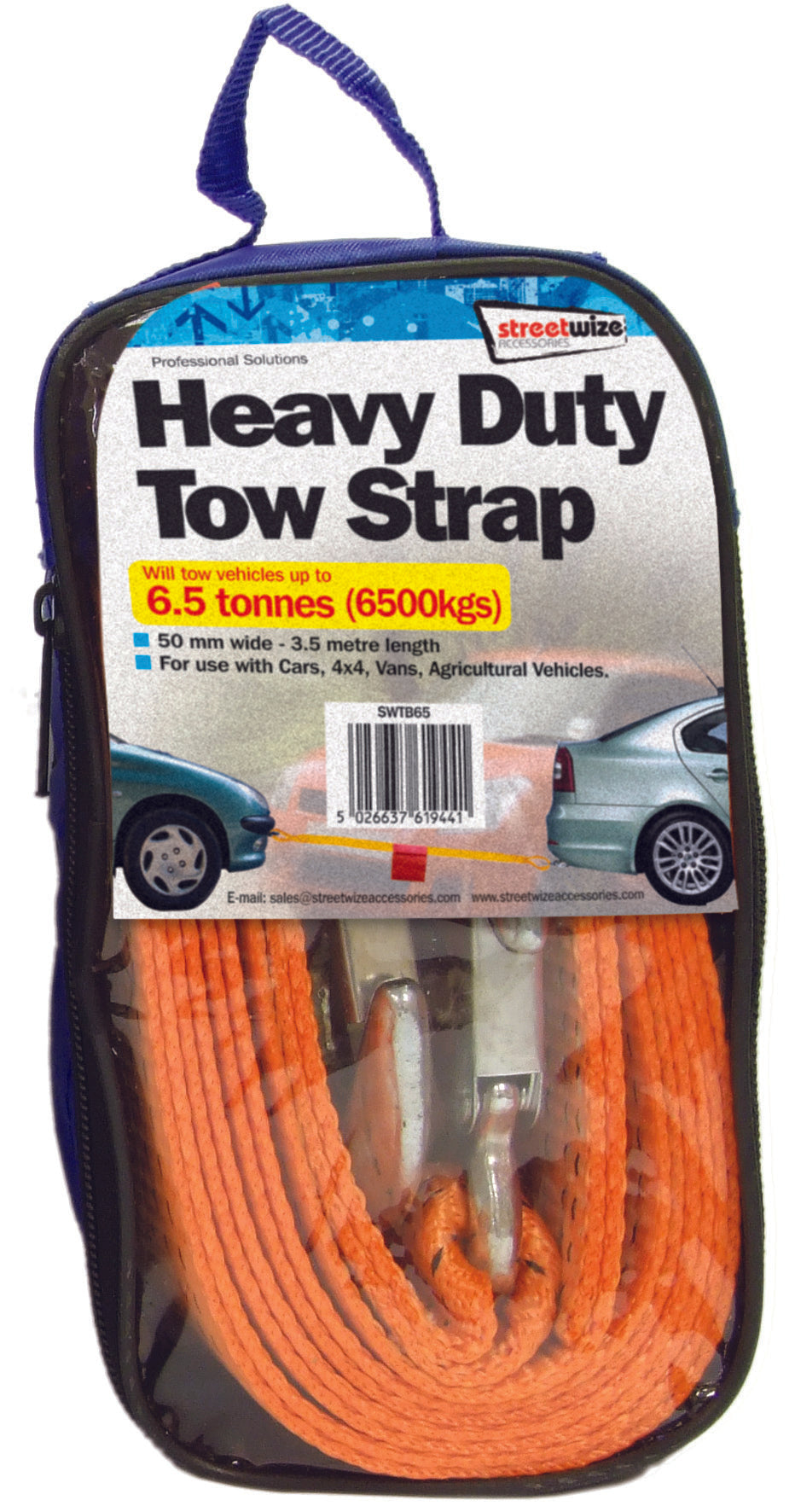 Heavy Duty Tow Strap (Up To 6.5 Tonnes)