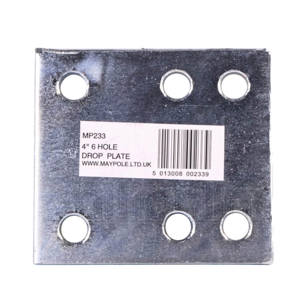 Maypole Zinc Plated 4" Drop Plate - 6 Hole