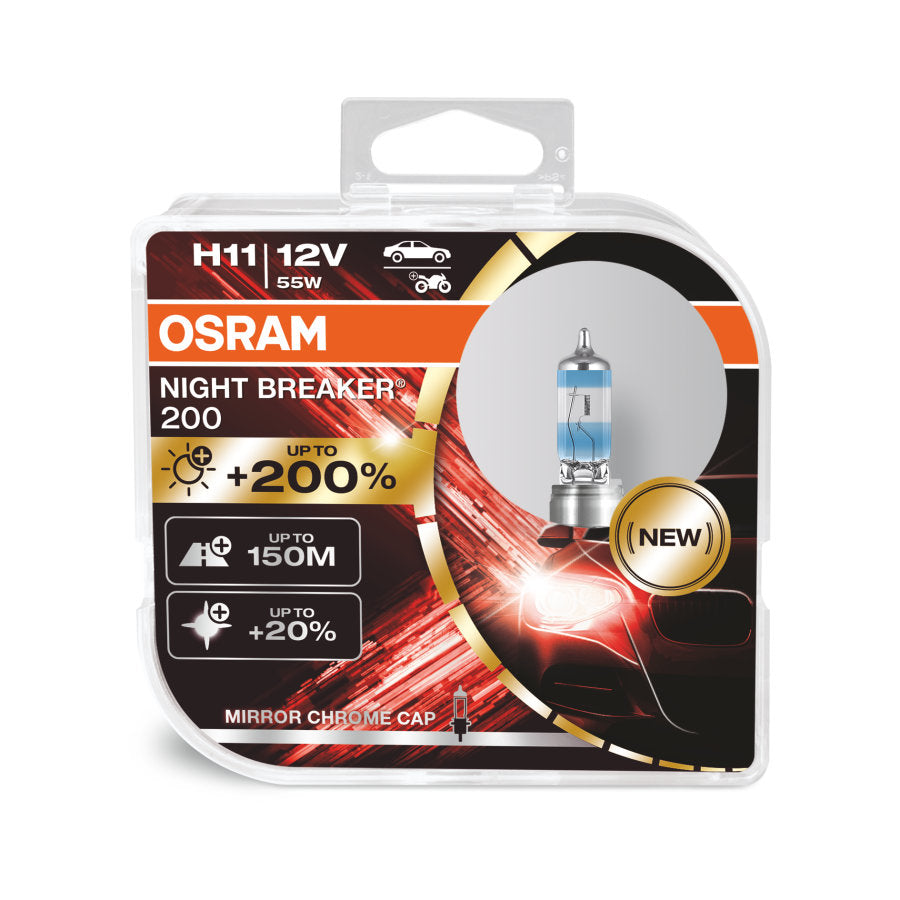OSRAM H11 Night Breaker 200 Twin Pack