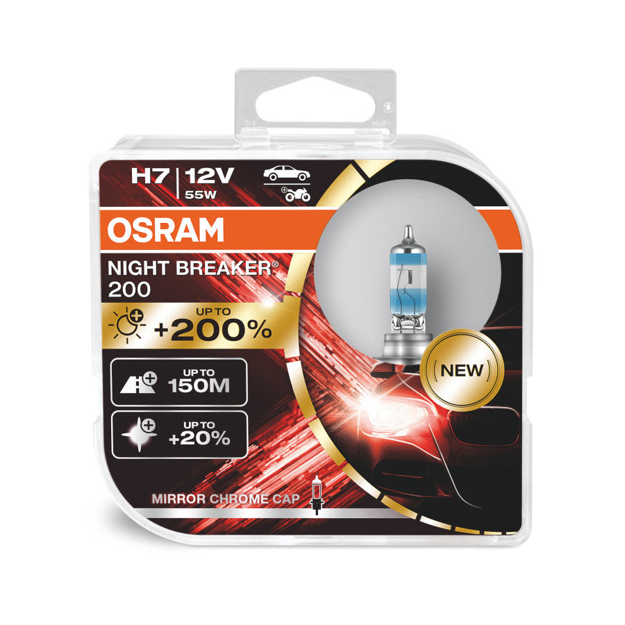 Osram Night Breaker H7 200 55W Px26D Twin Pack