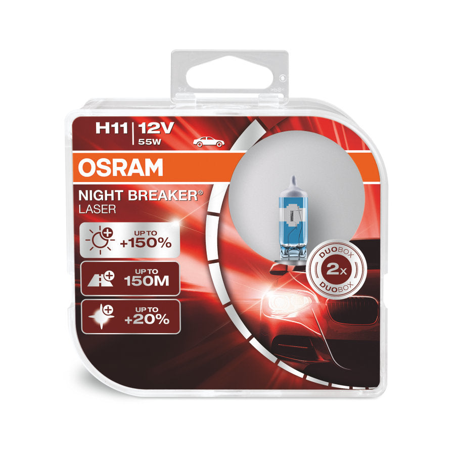 OSRAM H11 12V 55W Night Breaker Laser (Next Generation) Twin Pack