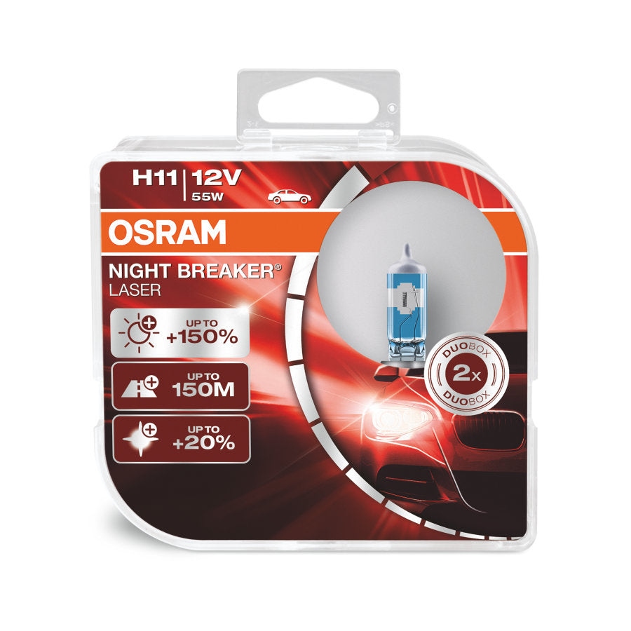 Osram H11 12V 55W Night Breaker Laser (Next Generation) Twin Pack