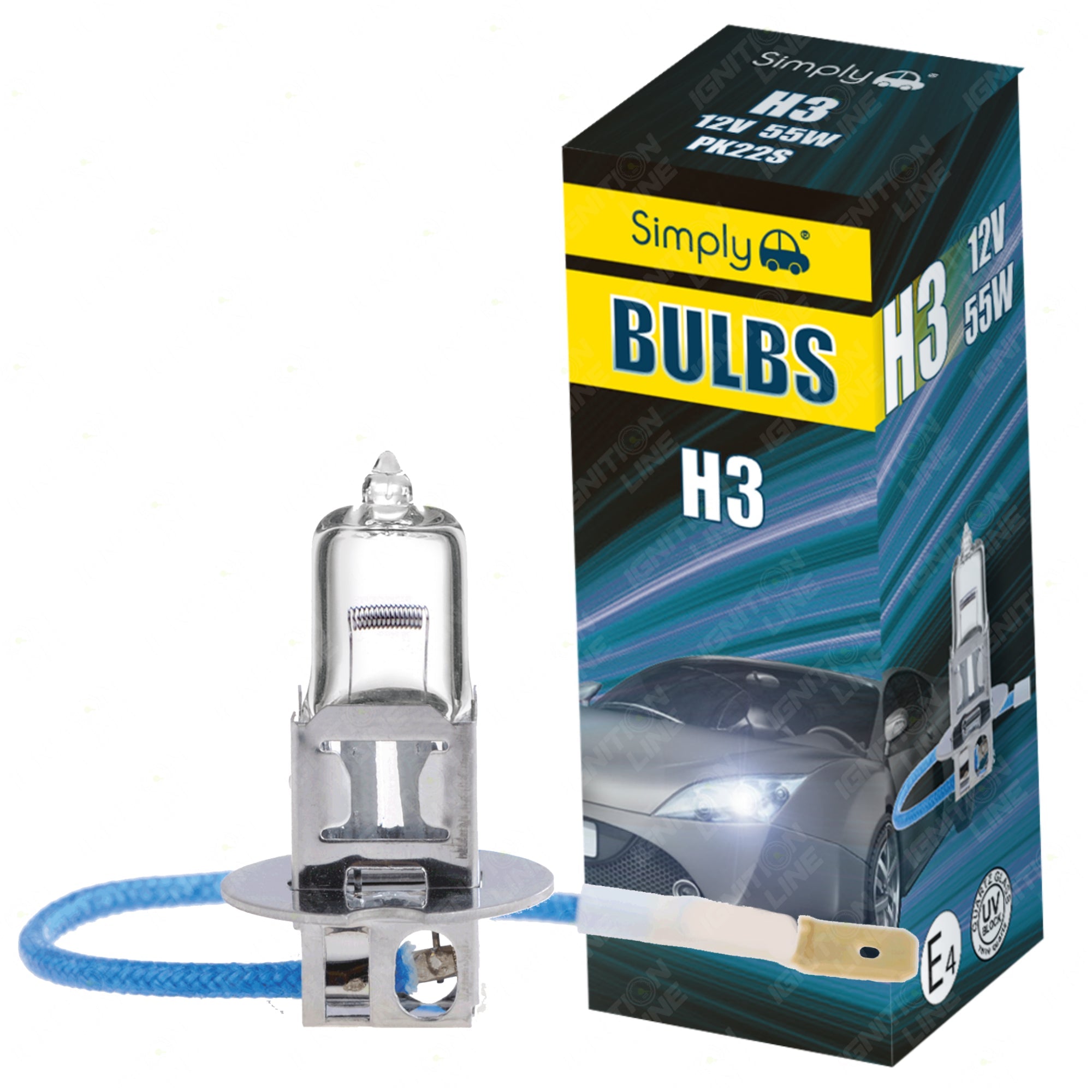 H3 453 12V 55W Halogen Headlight Bulbs