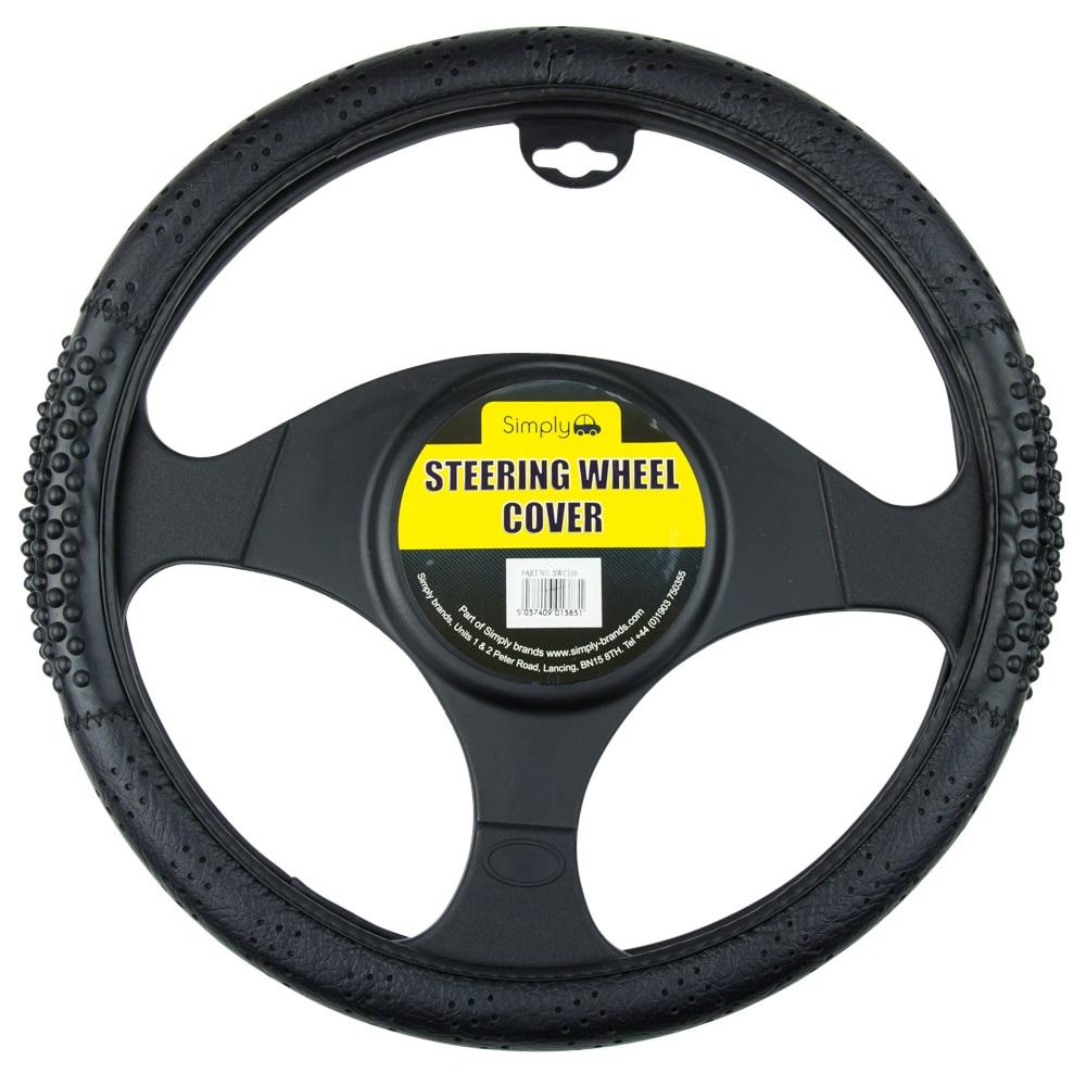 Black Massage Effect Steering Wheel Cover