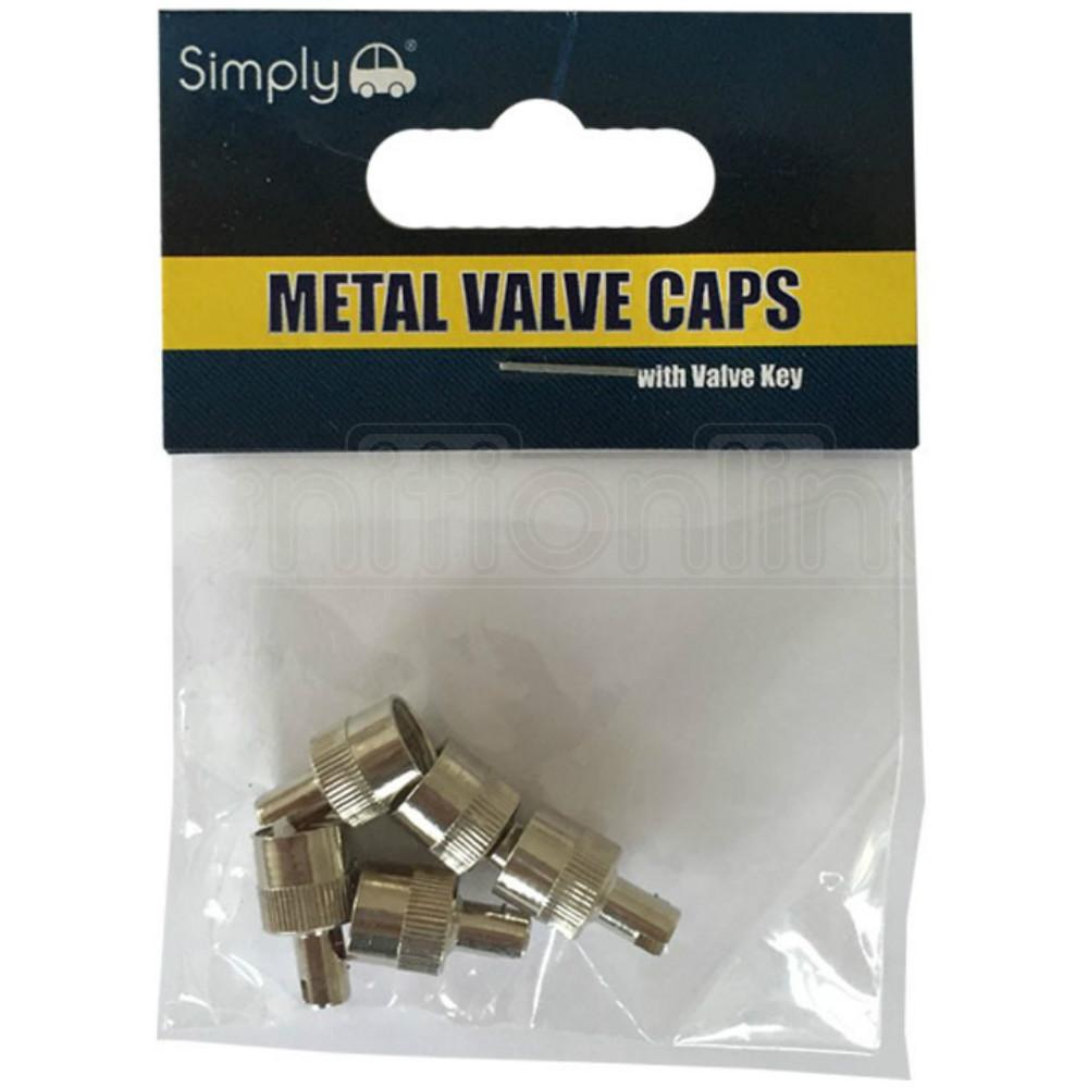 Simply Metal Valve Caps With Valve Key