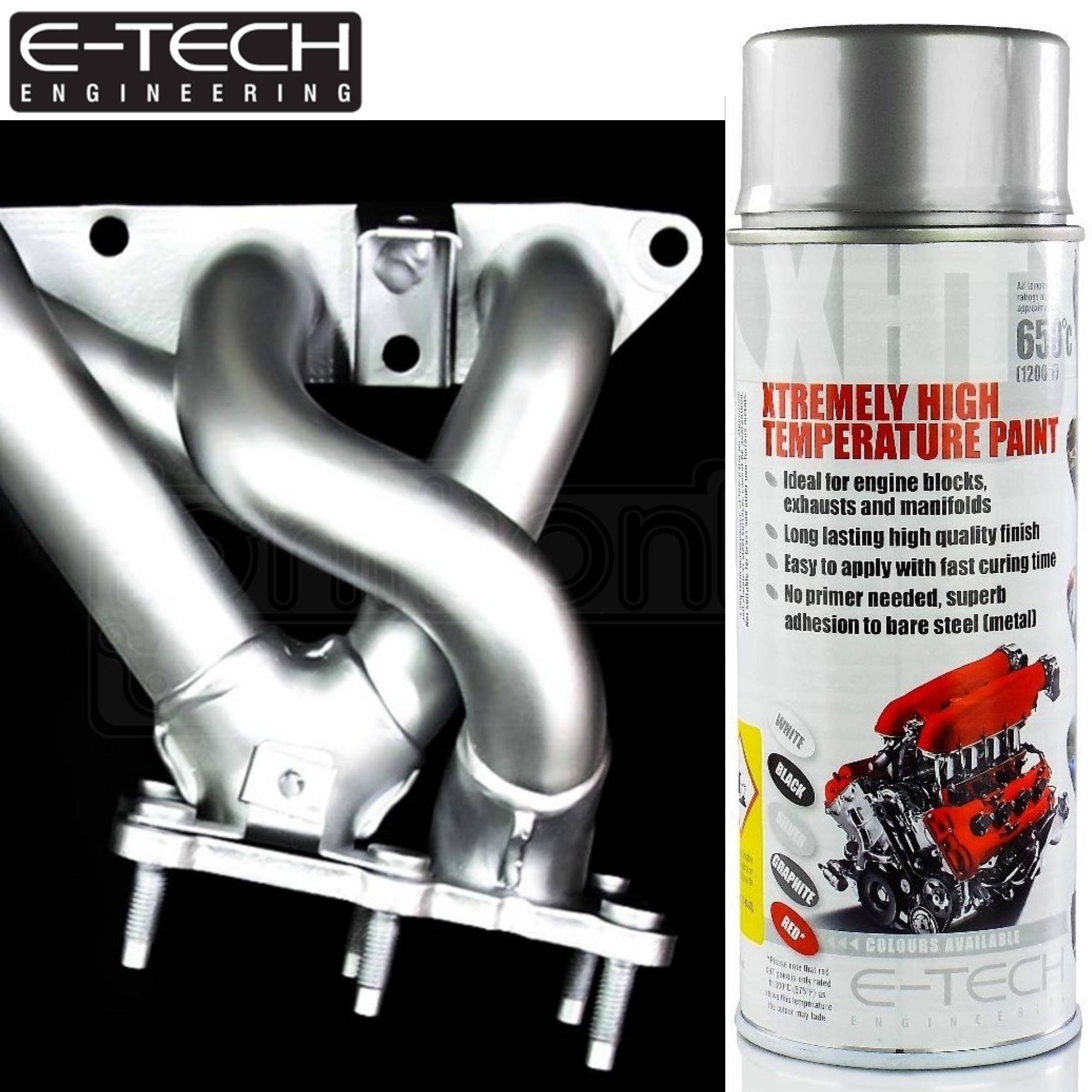 E-Tech Xht Xtremely High Temperature Paint - Silver
