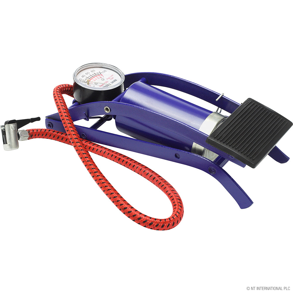 Single Foot Pump With Gauge In Box