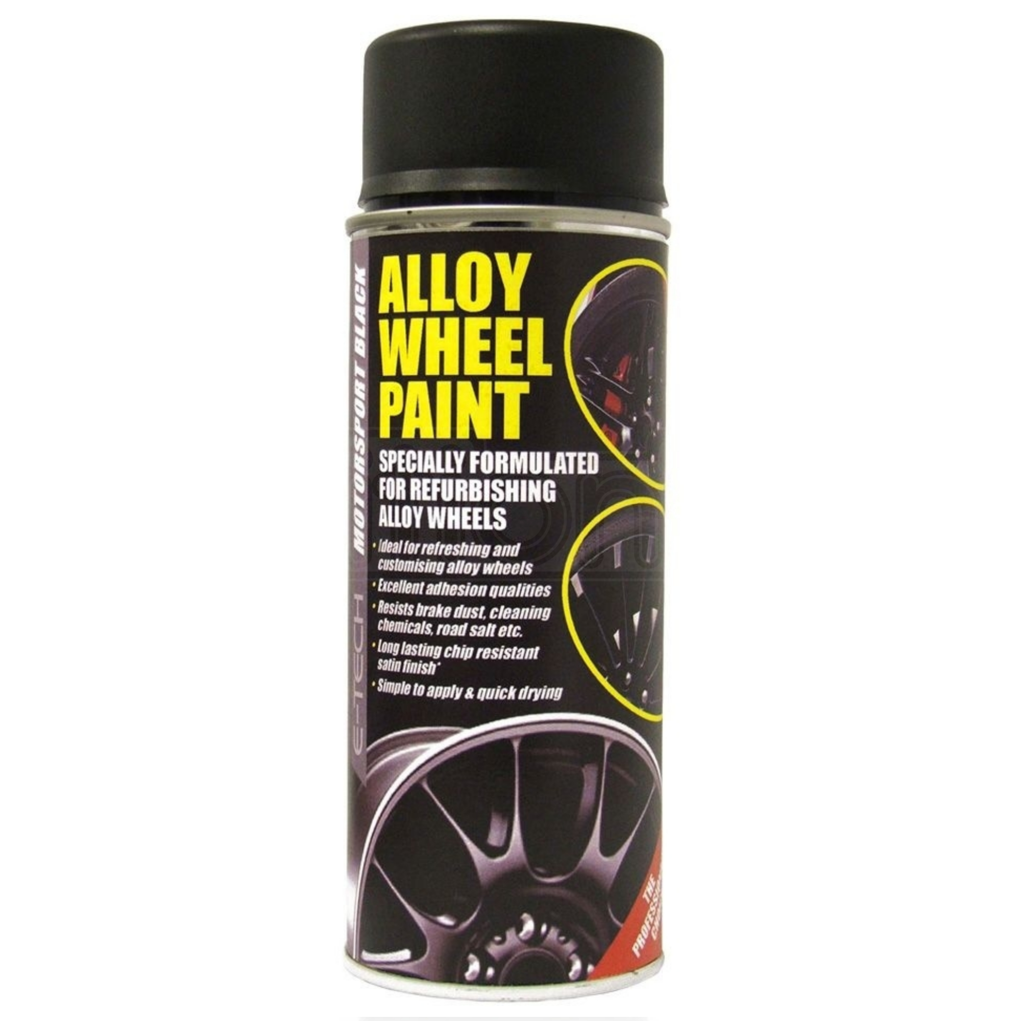 E-Tech Alloy Wheel Paint 400ml - Motorsport Black