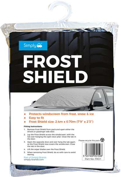 Simply Windscreen Frost Shield Universal 70 x 144 cm