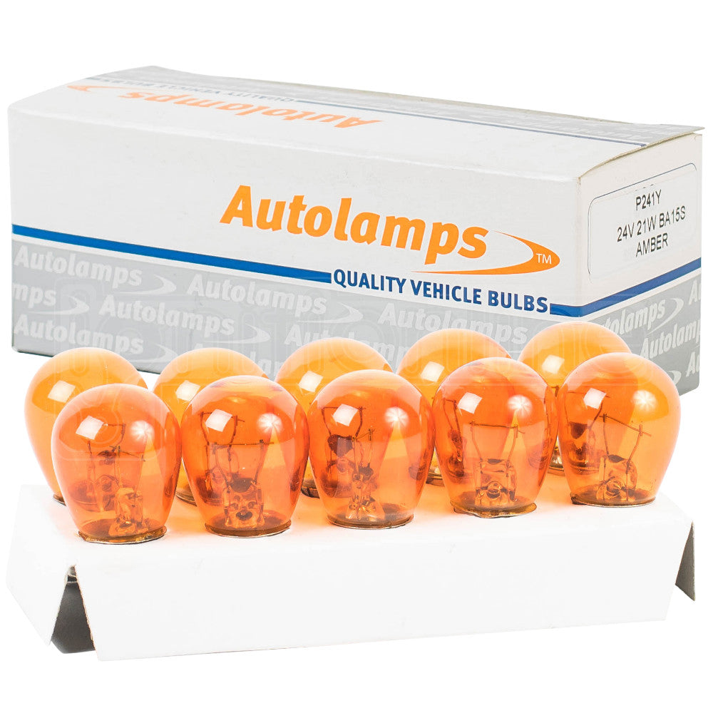 241Y Amber Truck Replacement 24V 21W Bulbs (Pack of 10)