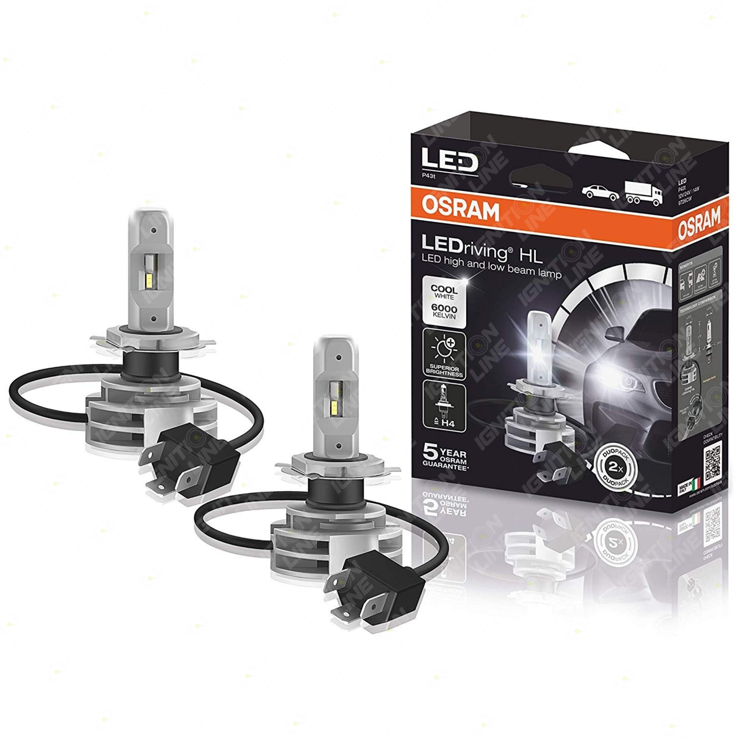 Osram Ledriving Hl H4 Gen 2 Cool White