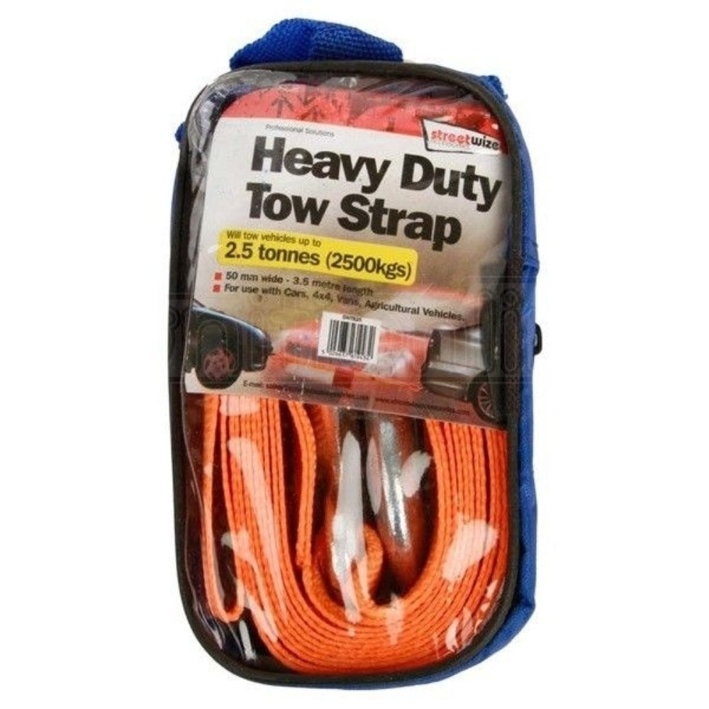 Streetwize Heavy Duty Tow Strap (Up To 2.5 Tonnes)