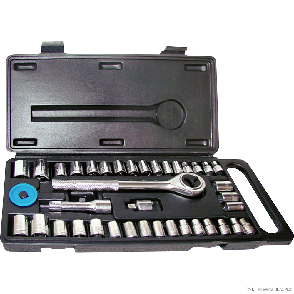 40Pc Socket Set (Box With Handle)