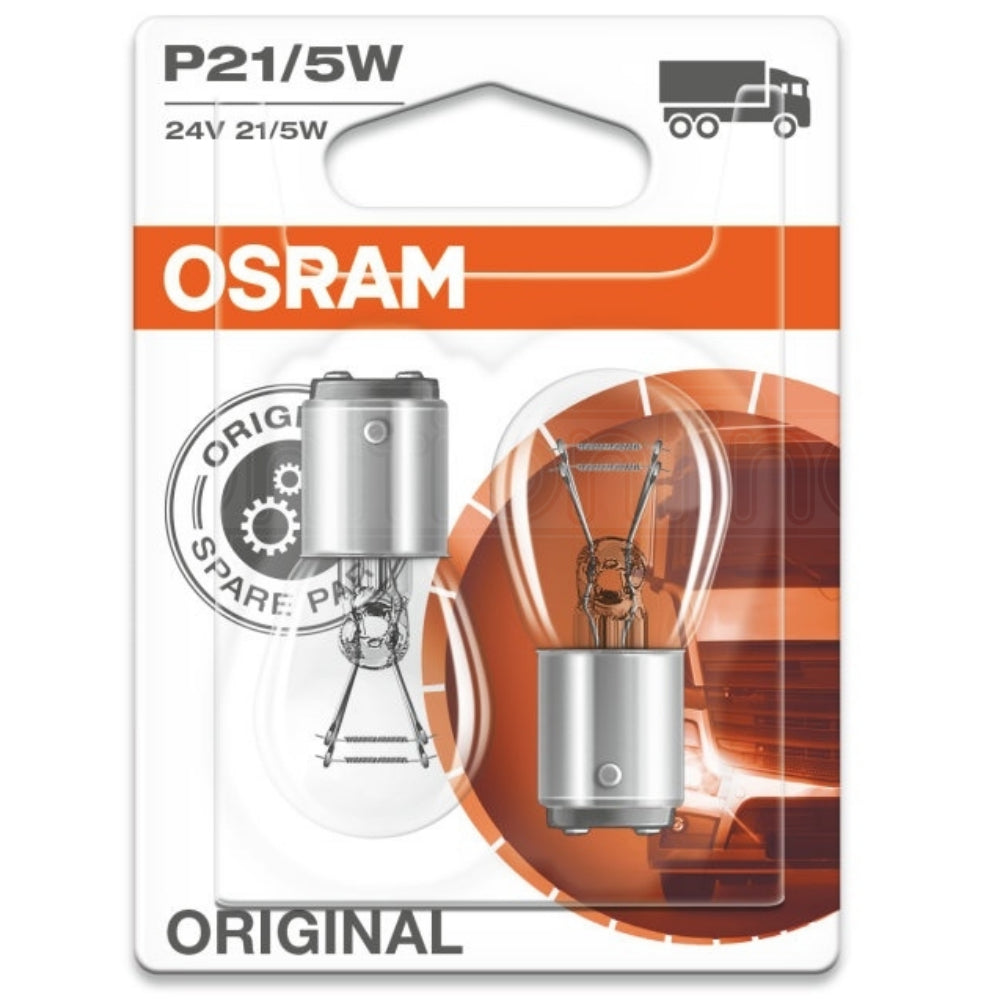Osram Original 294 24V P21/5W Brake & Tail Light Bulbs (Twin Blister)